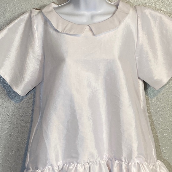 Kika Vargas White Ruffled Short Sleeve Babydoll Dress - Picture 4 of 10